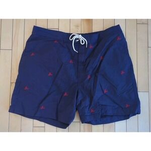 Polo Sport Ralph Lauren Shorts Mens Sz XL  Navy Red Lobster Swim Trunks